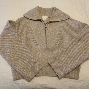 H&M Beige Ribbed Sweater